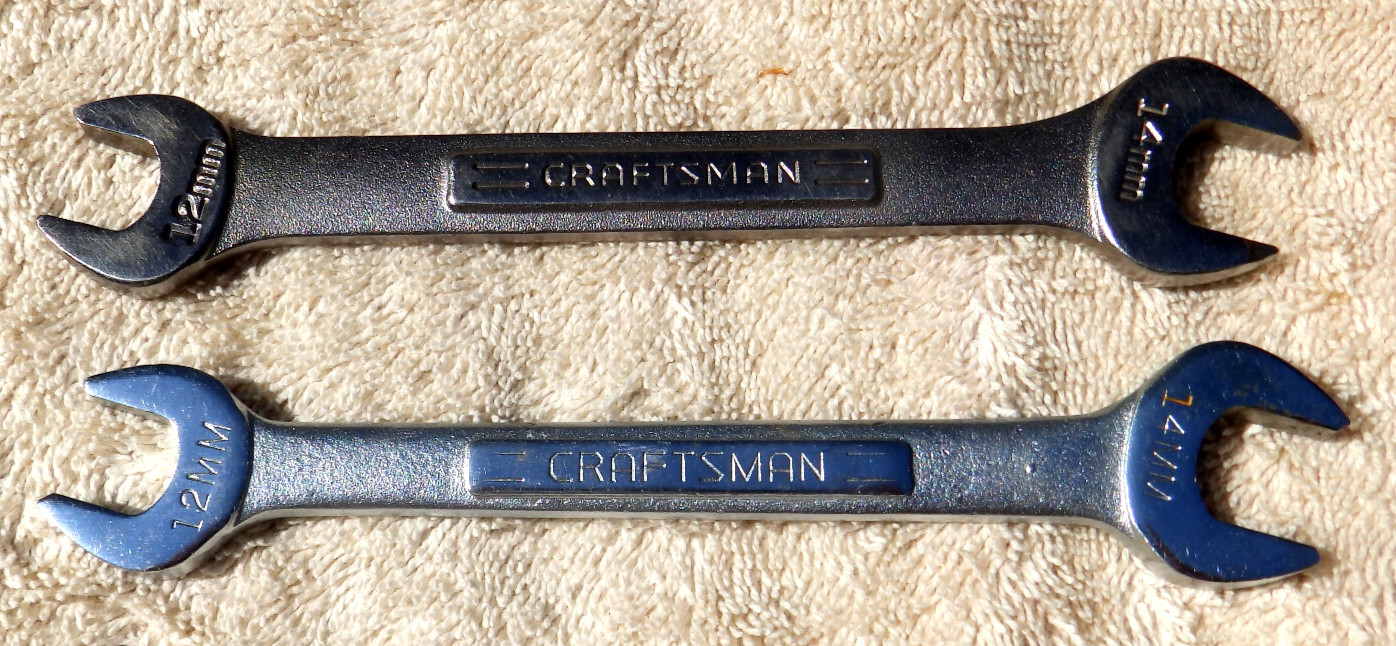 Two Craftsman 12mm x 14mm Metric Double Open End Wrench Set -VV- Series