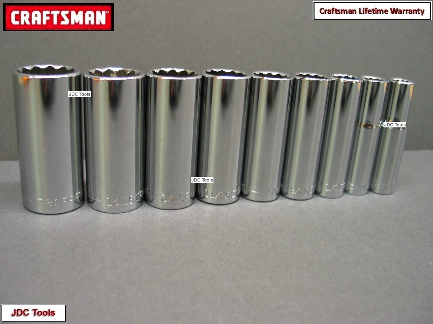 CRAFTSMAN 20 pc 3/8 Drive Deep Socket Set SAE Metric 18
