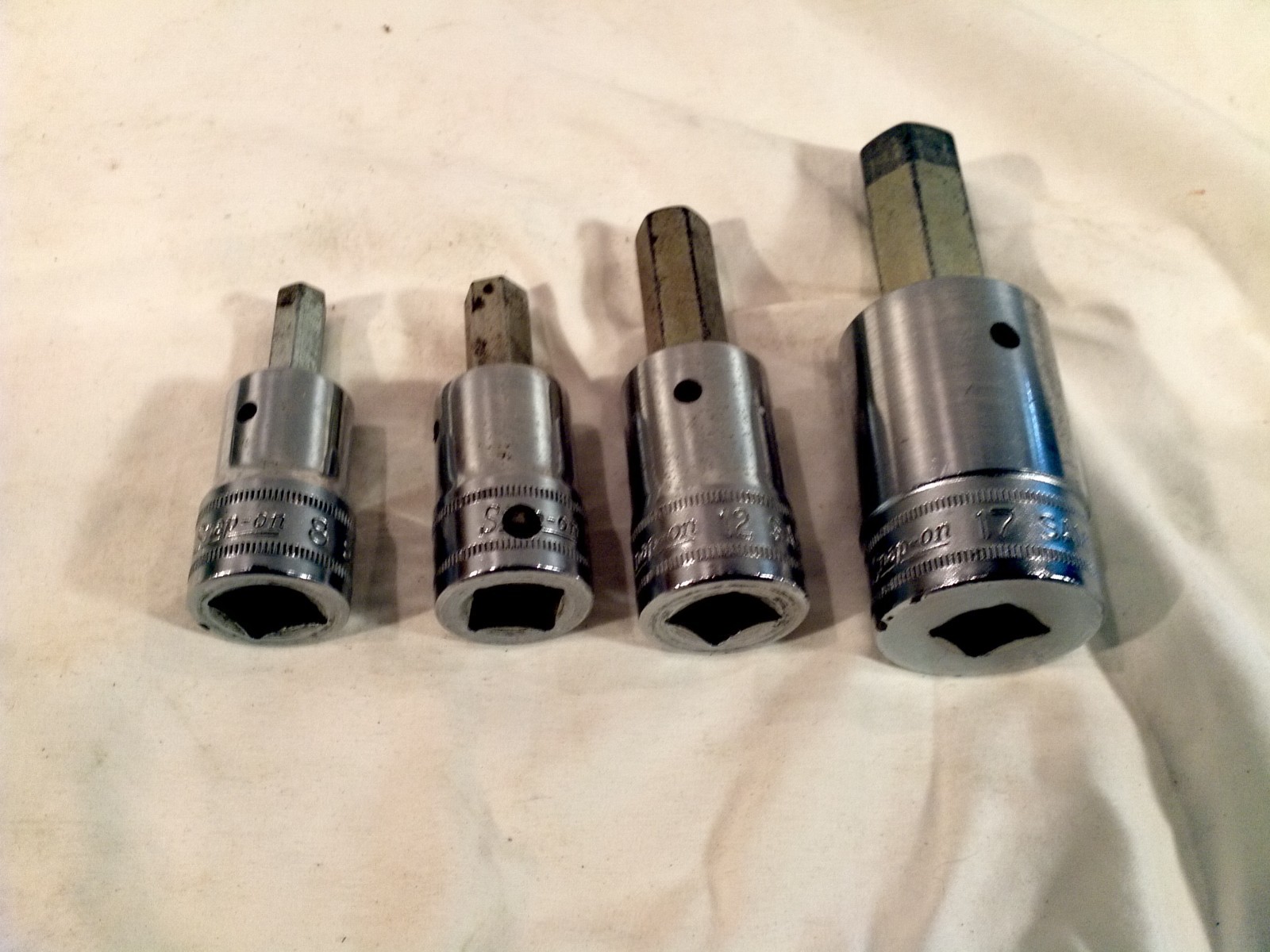 Set of 3 Snap-On Metric Hex Sockets 1/2″Dr SAM12A 12mm FAM10B 10mm FAM8A 8mm17mm