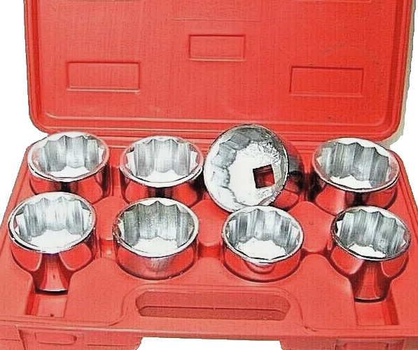 8PC 3/4″ DR. 12 Point Standard Tool SAE JUMBO Chrome-Plated Socket Set