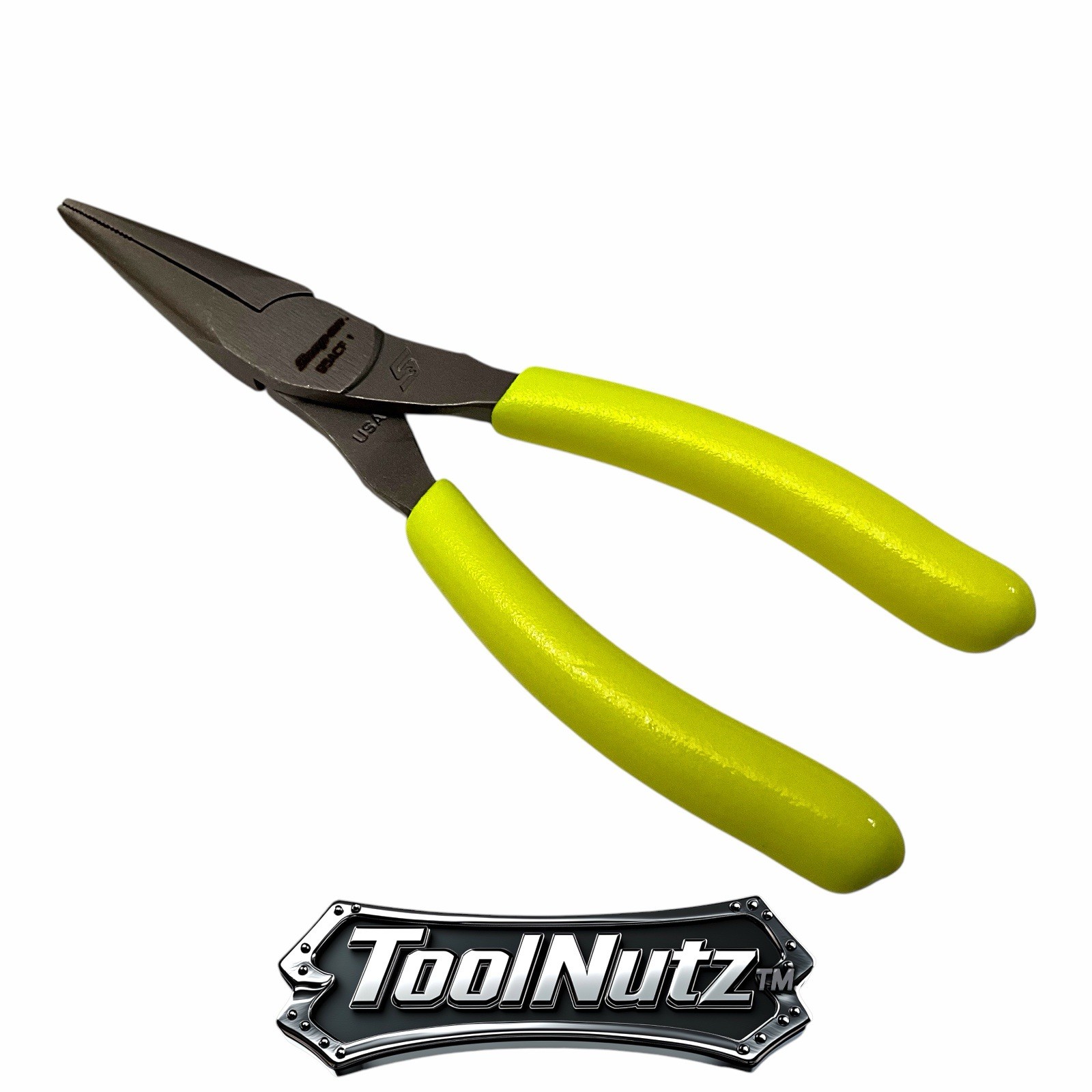 Snap-on Tools NEW 95ACFHV 6″in. YELLOW Soft Grip Rounded Jaw Needle Nose Pliers