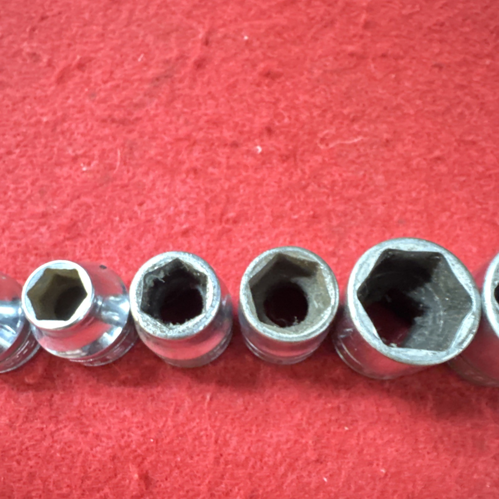 SNAP ON FS201 FS141 FS121 FS101 FS081 FS261 FS181 SET 7Pcs 6 Pt SHALLOW 3/8”