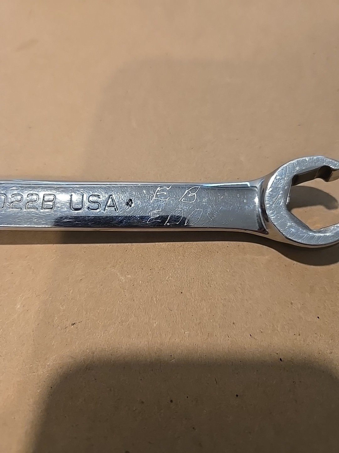Snap On 5/8″-11/16″ 6PT SAE Chrome Flare Nut End Wrench USA RXFS2022B
