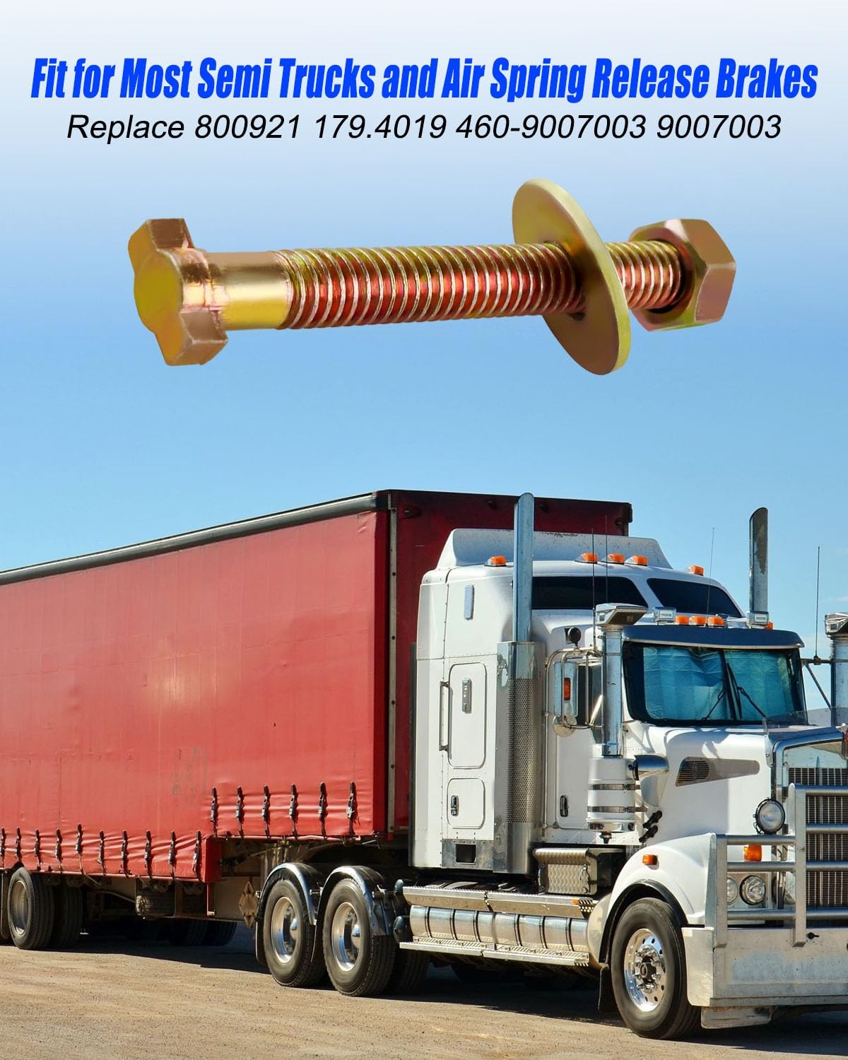 3/4 Inch Caging Bolt Socket Tool & 4 Brake Cage Bolts for Semi Trucks