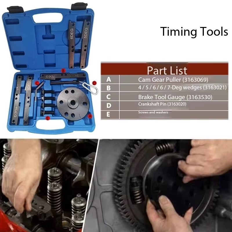 Timing Injector Cam Gear Puller Tool Kit for Cummins ISX 3163021 3163069 3163530