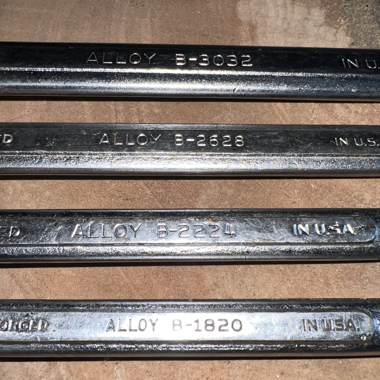 Vintage S-K Wayne 4 Piece SAE Offset Double Box End Wrench Set 9/16″ To 1″, USA