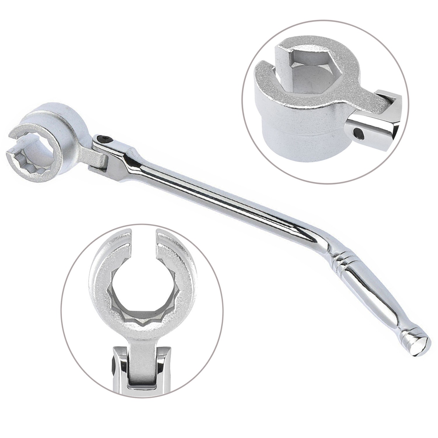 22mm 7/8 Inch O2 Oxygen Sensor Double Flex Head Wrench Removal Tool 12pt & 6pt