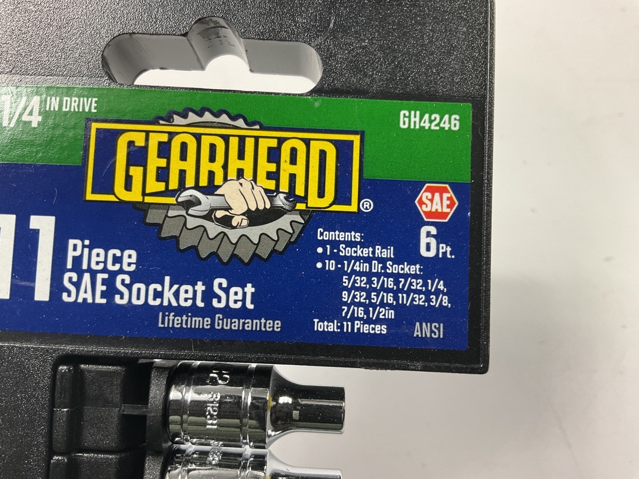 Gearhead GH4246 1/4″ Drive SAE Socket Set, 11-Piece