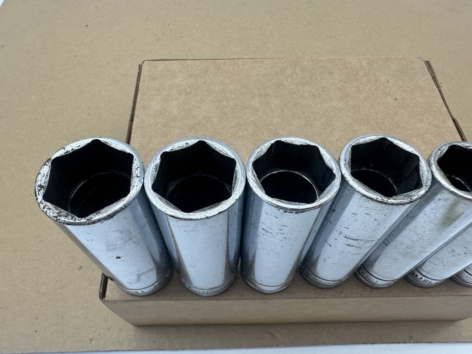 Snap On Set 7pc Standard 6 Point 1/2” Drive Socket Set 1/2” – 1” TS161-TS321 USA