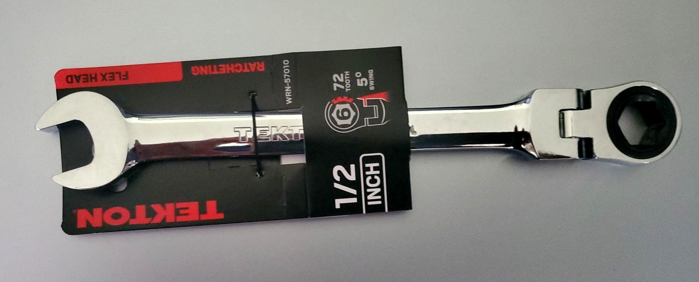 Flex Head Ratcheting 1/2 In Open And Box End Wrench TEKTON