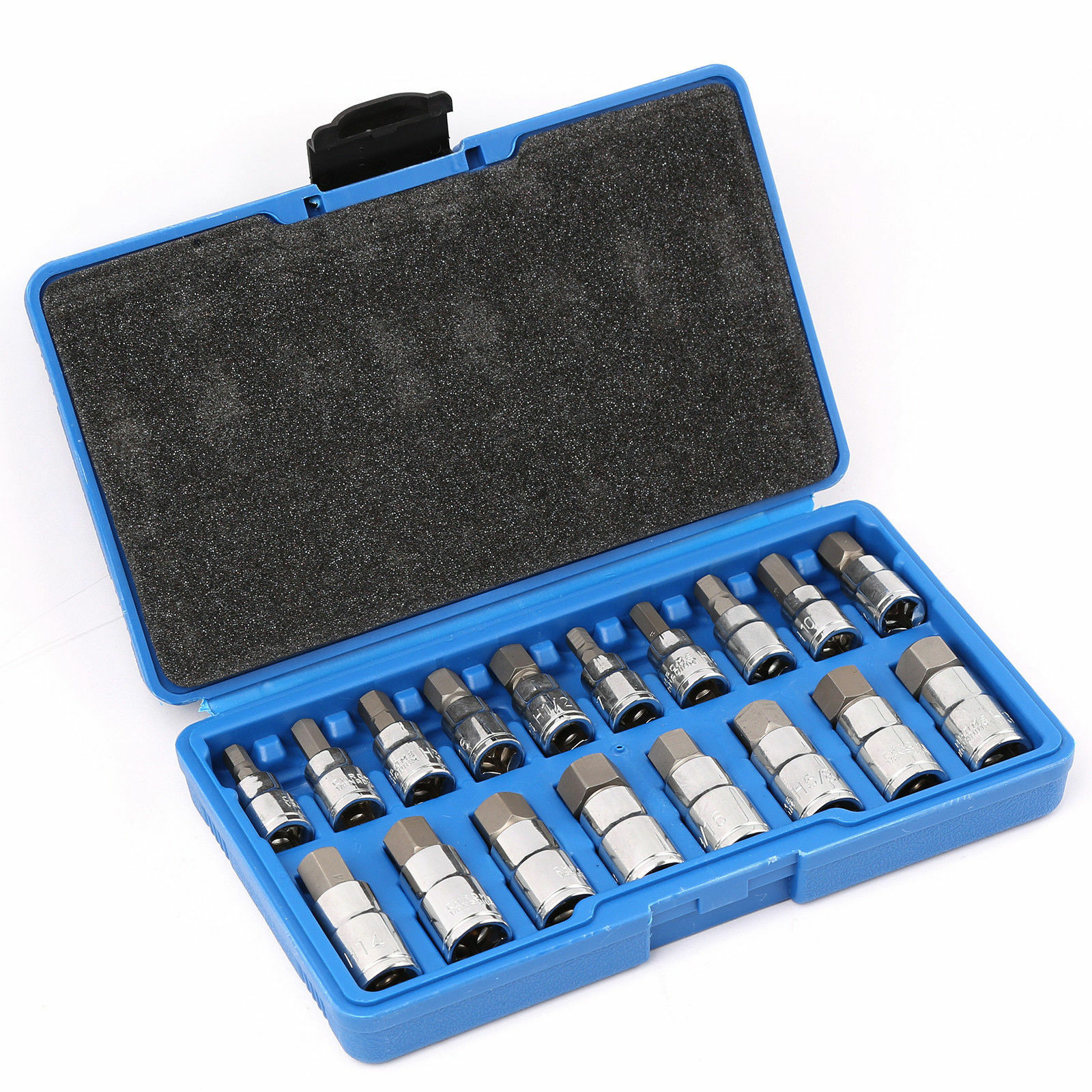 Master Hex Bit Set | 32pc SAE & Metric Socket Set Standard Allen 1/4″ 3/8″ 1/2″