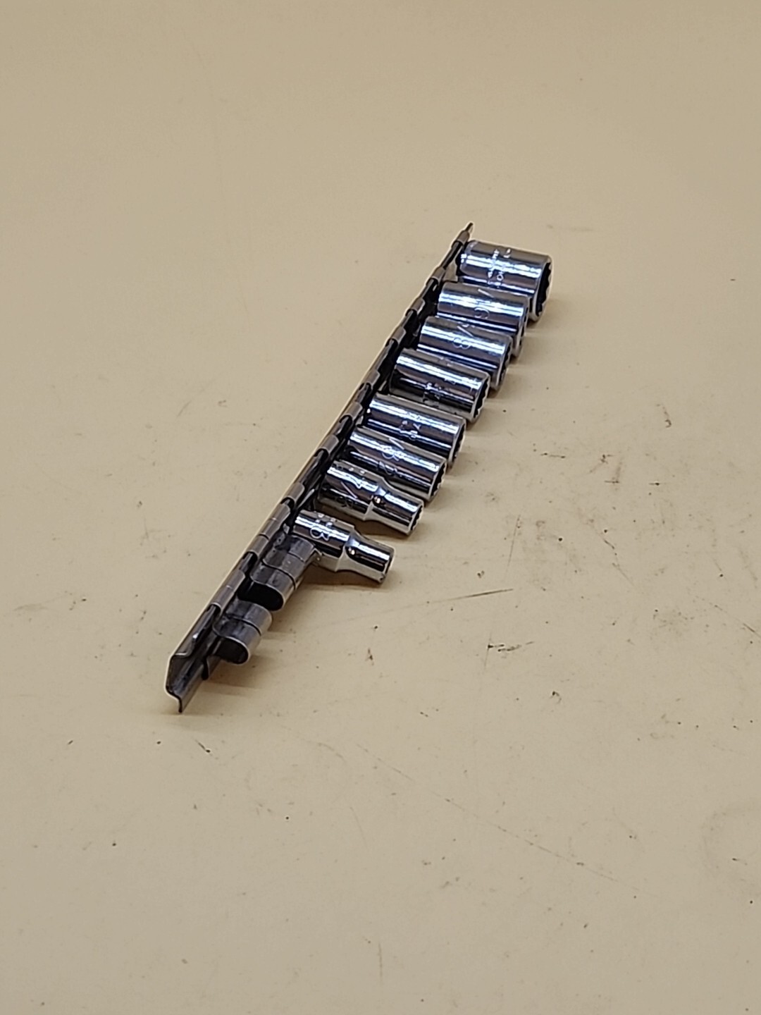 Proto Professional Socket Set 1/4 Dr 8ea 1/2, 7/16 3/8 11/32 5/16 9/32,7/32,3/16