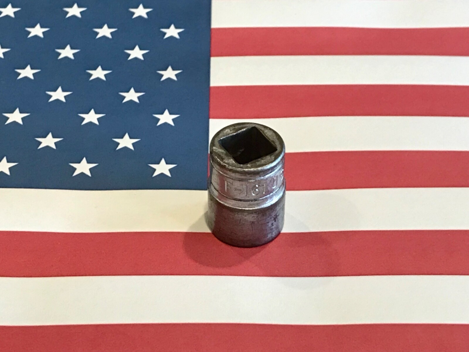 1956 Vintage Snap-on 1/2” Shallow Socket, 12 Point, 3/8″ Drive, F 161 USA 🇺🇸