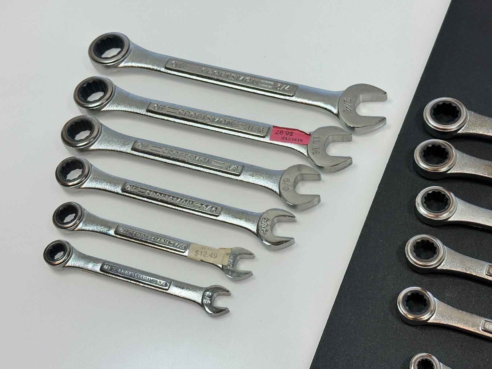 🇺🇸 Craftsman USA 12pc RATCHETING SAE 3/8-3/4 & Metric 8-15mm Wrench Set (NOS)
