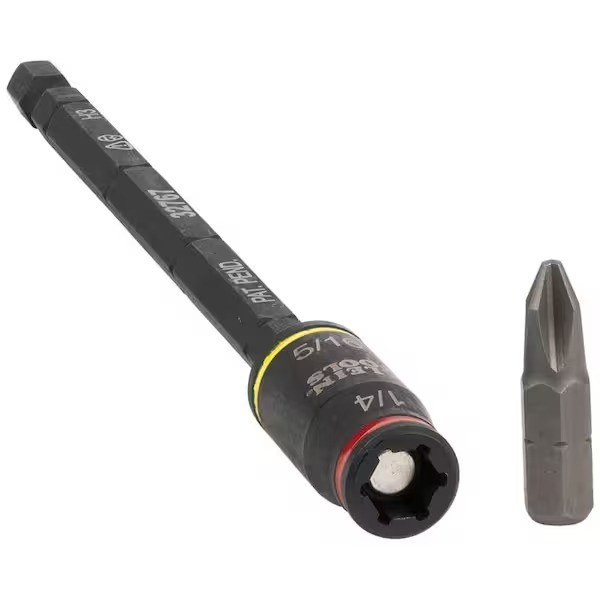 Klein Tools 3-in-1 Impact Flip Socket, 1/4 in., 5/16 in., 5 in. L impact driver