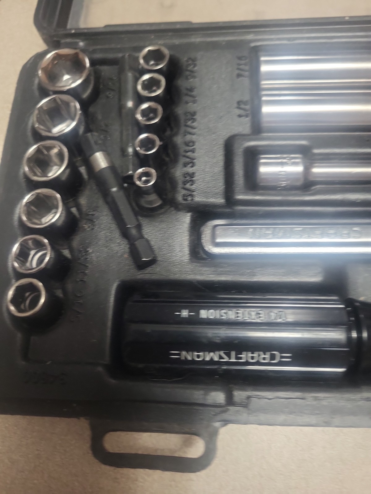 Vintage Craftsman SAE USA 1/4″ Socket Set 21 Piece