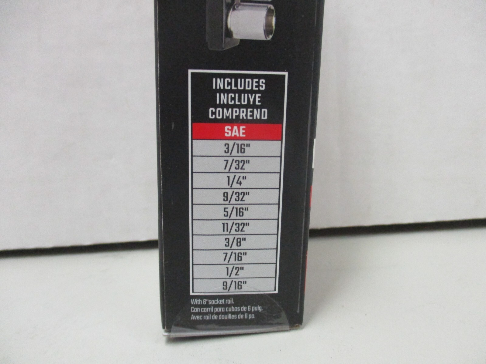 Craftsman V Series 1/4″ Dr. 6 Pt SAE Socket Set- Magnetic Rail CMMT17300V
