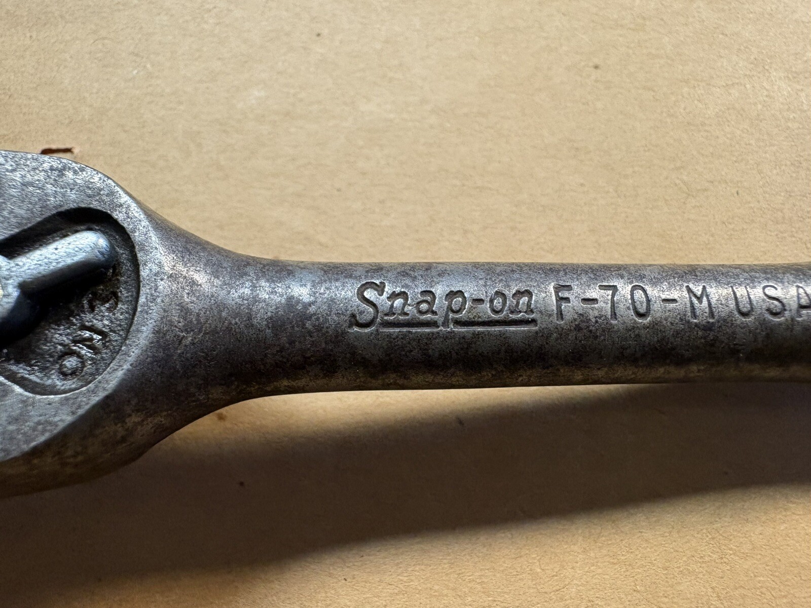 Snap On 3/8 Ratchet F-70-M Working Fine Showing Wear – As shown