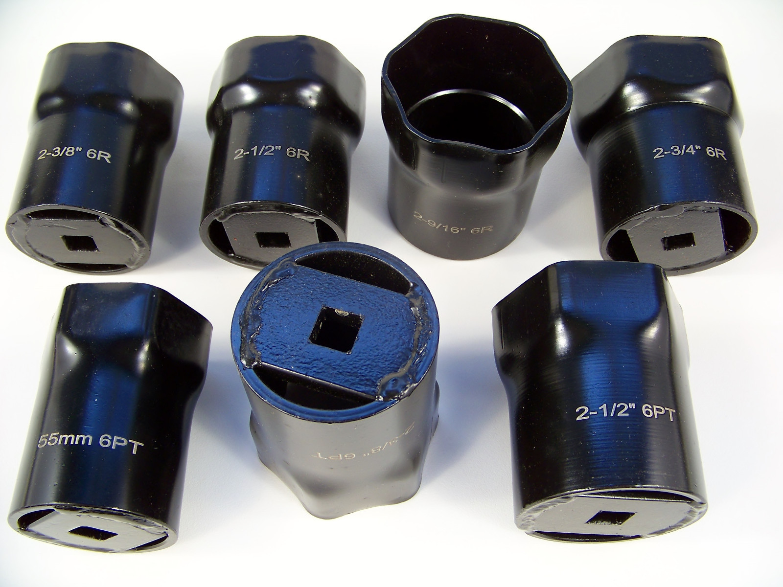 7pc 1/2 Drive SAE / Metric Thin DEEP Axle Lock Nut SOCKET SET 6 Pt Hex & Rounded
