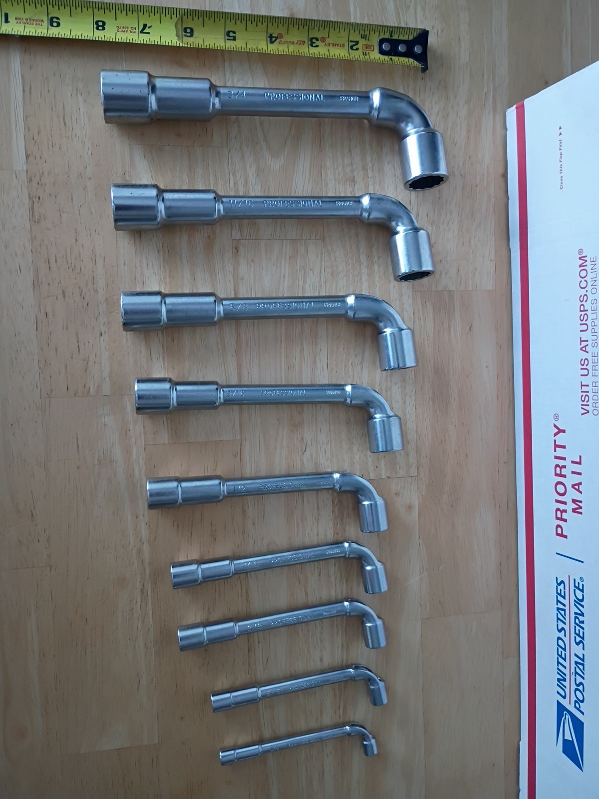 Craftsman Professional Angled Socket Wrench Set, 6pt / 12pt, France 34689