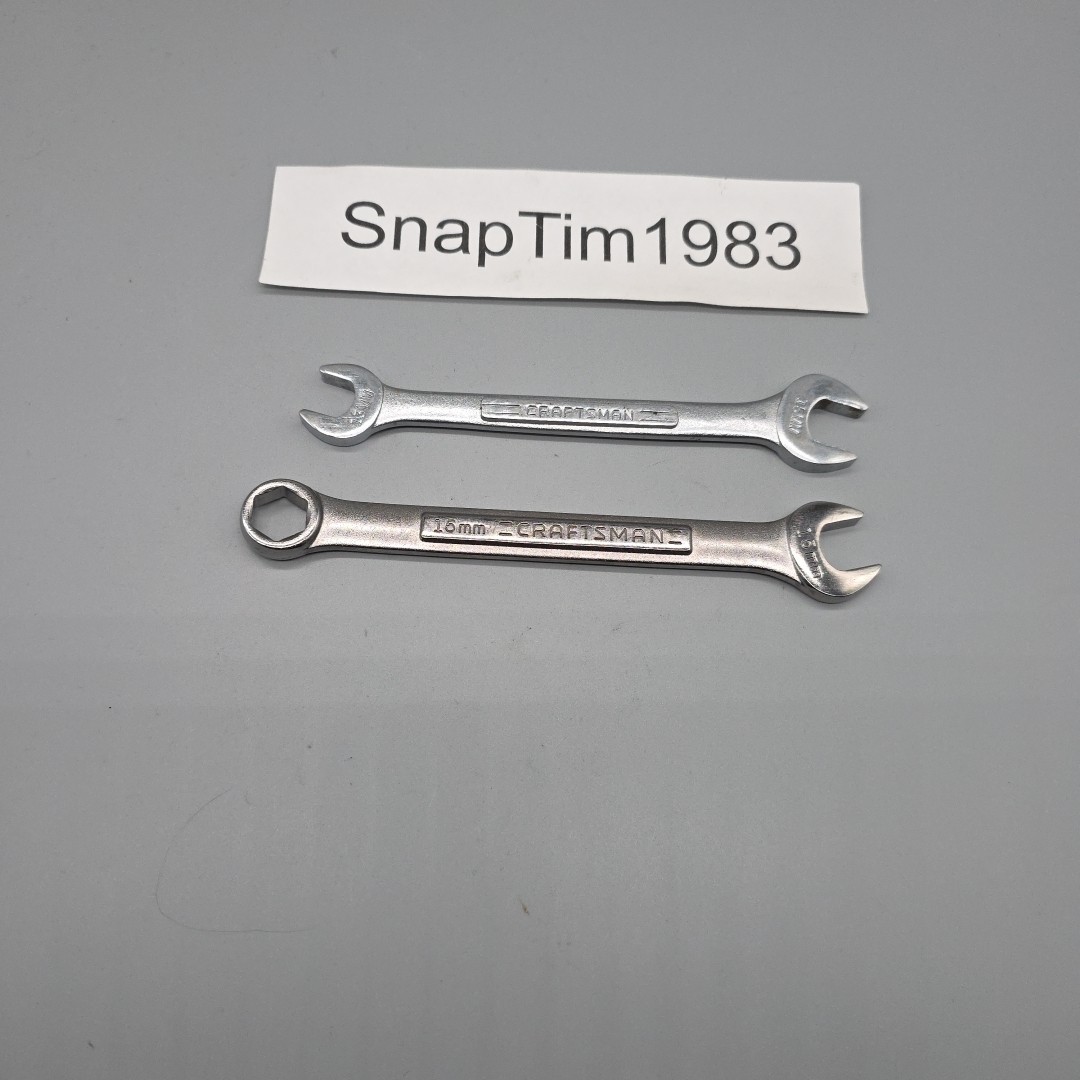 Craftsman 15mm x 13mm Metric Open End Wrench VV 44507+ VA 42872 15mm 6pt USA