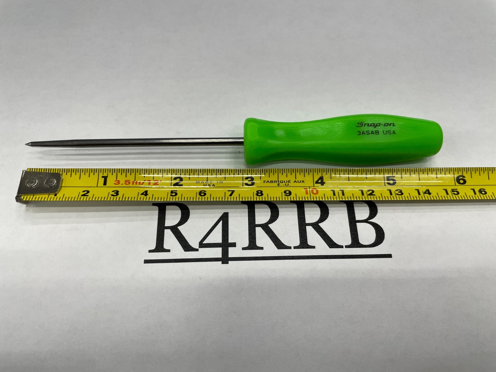 Snap-on Tools USA NEW Classic GREEN Mini Hard Handle Straight Awl Pick 3ASABG