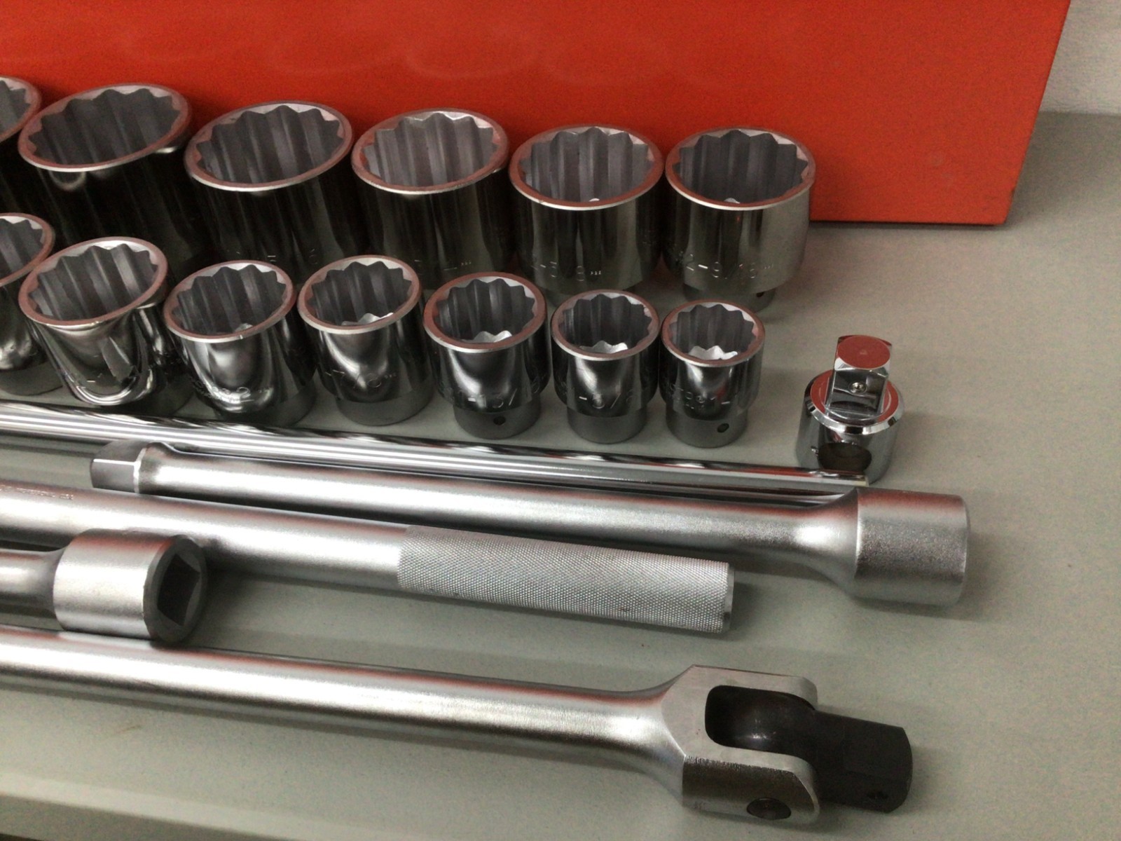 PROTO Socket Set: 1 in Drive, 12-Point, SAE, 1 1/2 in to 3 1/2 in, J57102A