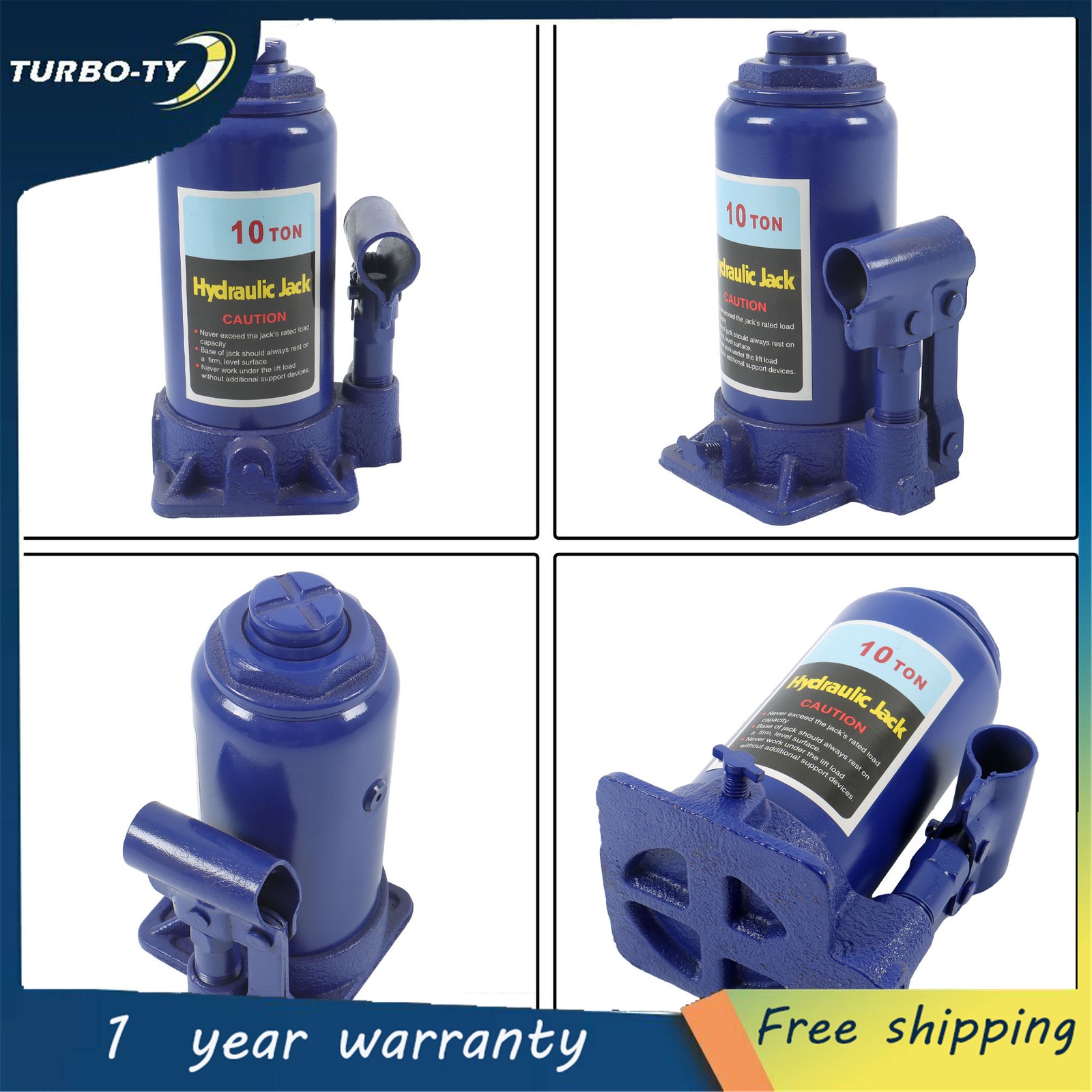 Welded Hydraulic Car Bottle Jack for Auto Repair and House Lift 10 Ton