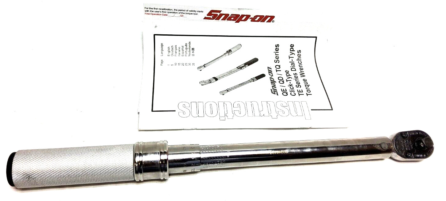 New Snap-on 3/8″ drive Fixed Head 20 – 100 ft lb Torque Wrench QD2R100A 2022 23