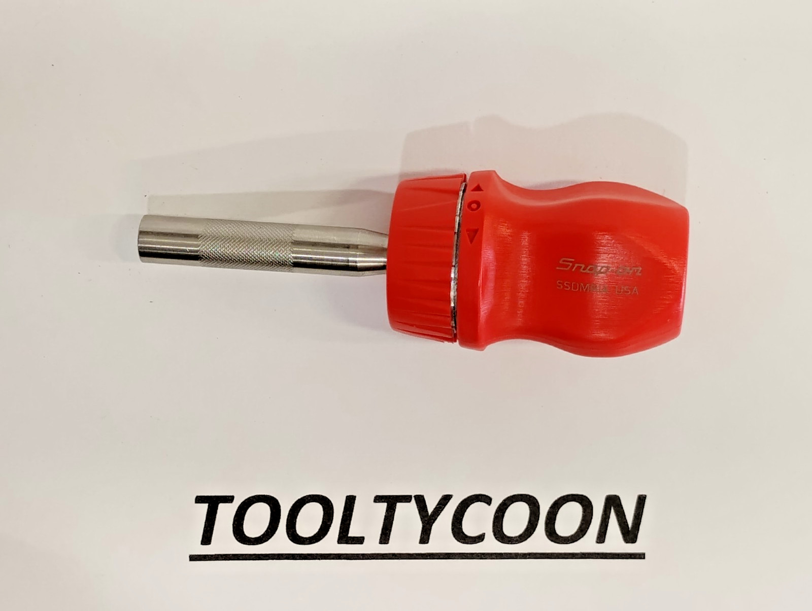 Snap-on Tools USA NEW RED 1/4″ STUBBY Hard Grip Ratcheting Bit Driver SSDMR1AR