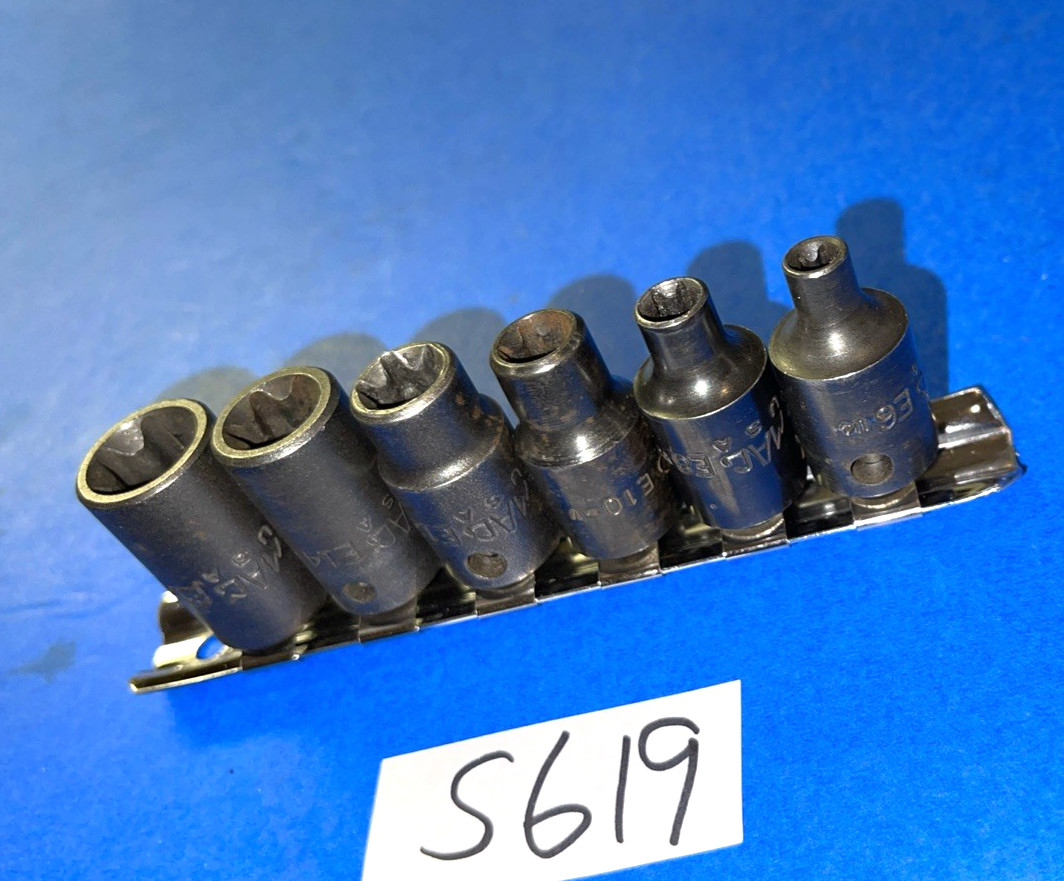 MAC TOOLS 6 PIECE 3/8 DRIVE INSIDE TORX SOCKET DRIVER SET E6-E16
