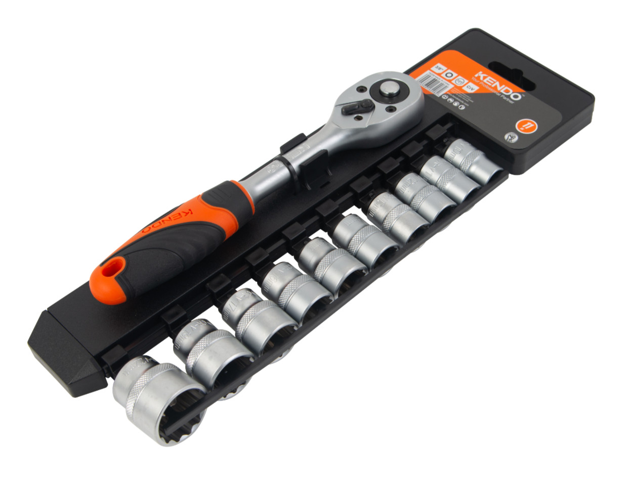 Ratchet Socket Set 3/8″ Drive & Tool Sets Wrench Set 10-22mm 11 Pc