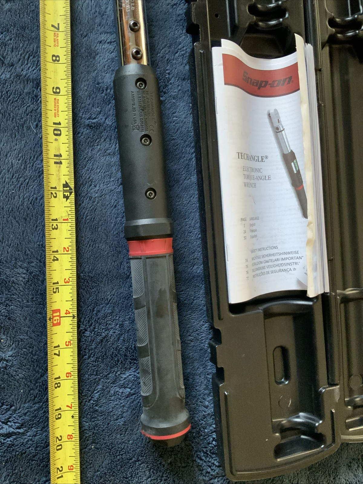 Snap On Atech2fr100b, 3/8” Dr Swivel Head Digital Torque Wrench….red And Black..