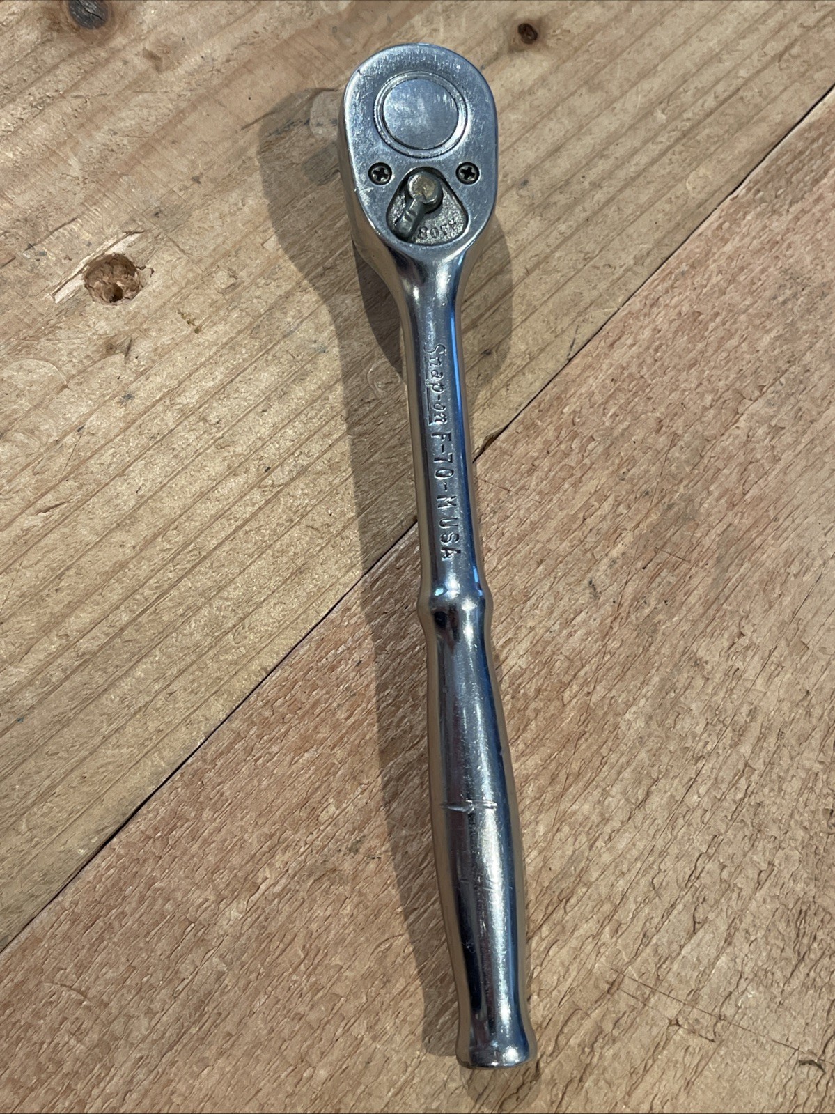 Snap-On Tools F-70-M Ratchet 3/8” Drive Standard Ratchet Wrench USA Very Nice