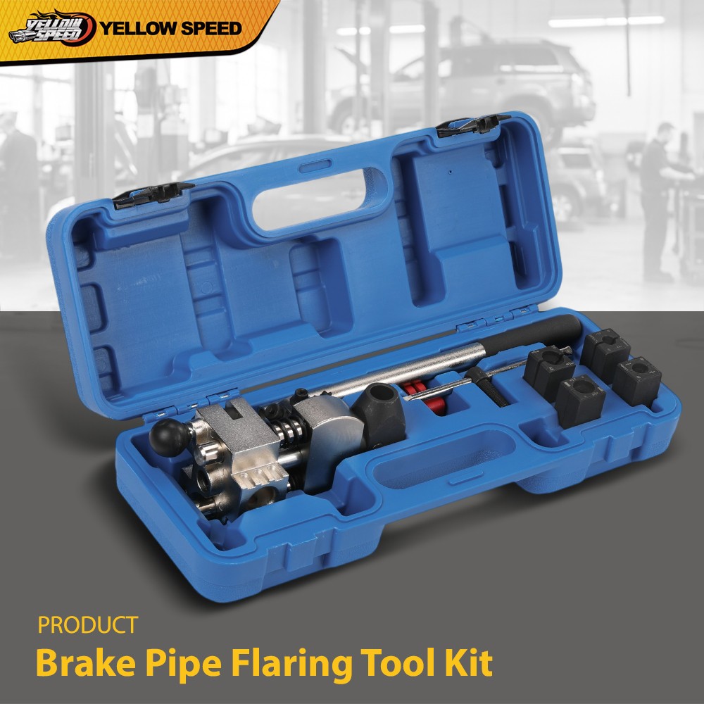 Brake Pipe Flaring Tool Kit 45 Degree Flare Tubing Tool Set with Storage Case