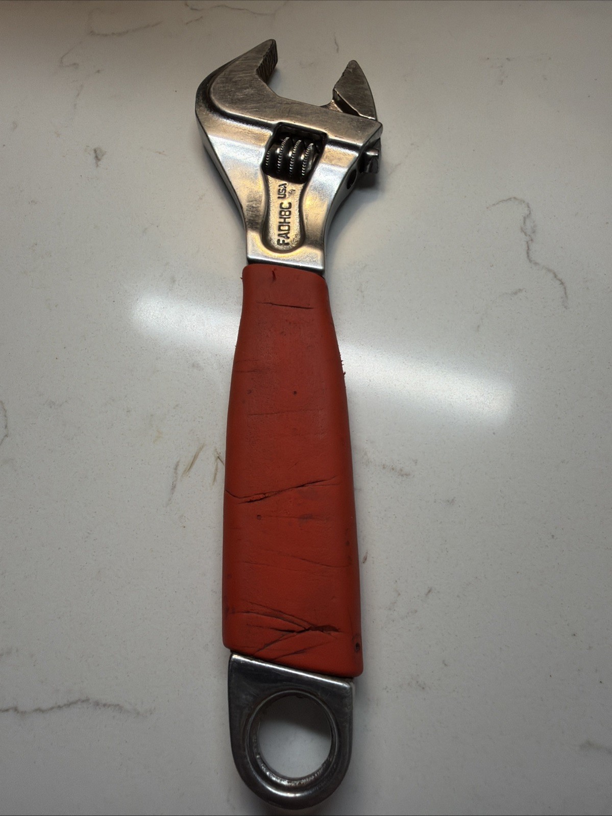 Snap-on Flank Drive Plus Adjustable Wrench 8″ FADH8C Red Cushioned Grip Handle