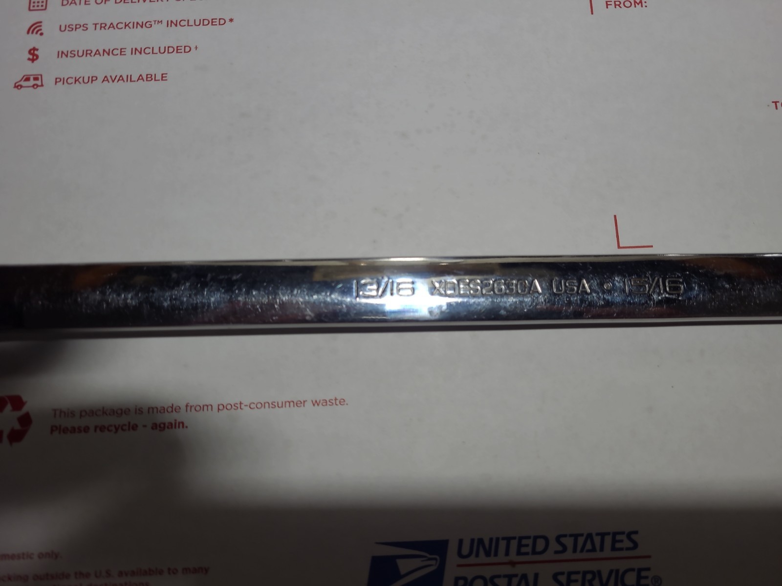 Snap-On Tools 13/16 15/16″ SAE #26 #30 SPLINE Chrome Offset Box Wrench XDES2630A