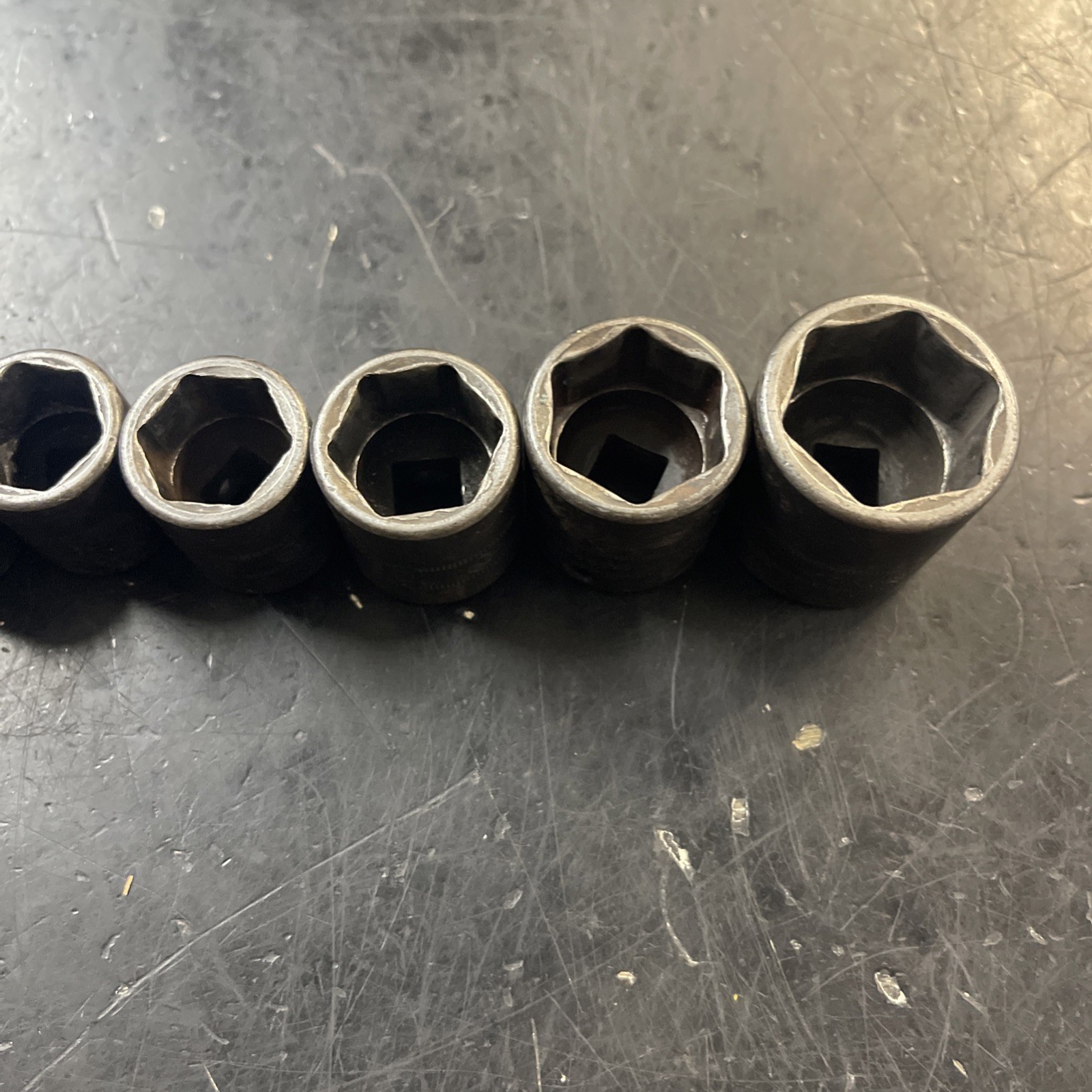 Snap-On 13 Pcs 3/8″ Dr 6pt Deep Impact Sockets 8-19mm + 24mm Missing 18 & 20
