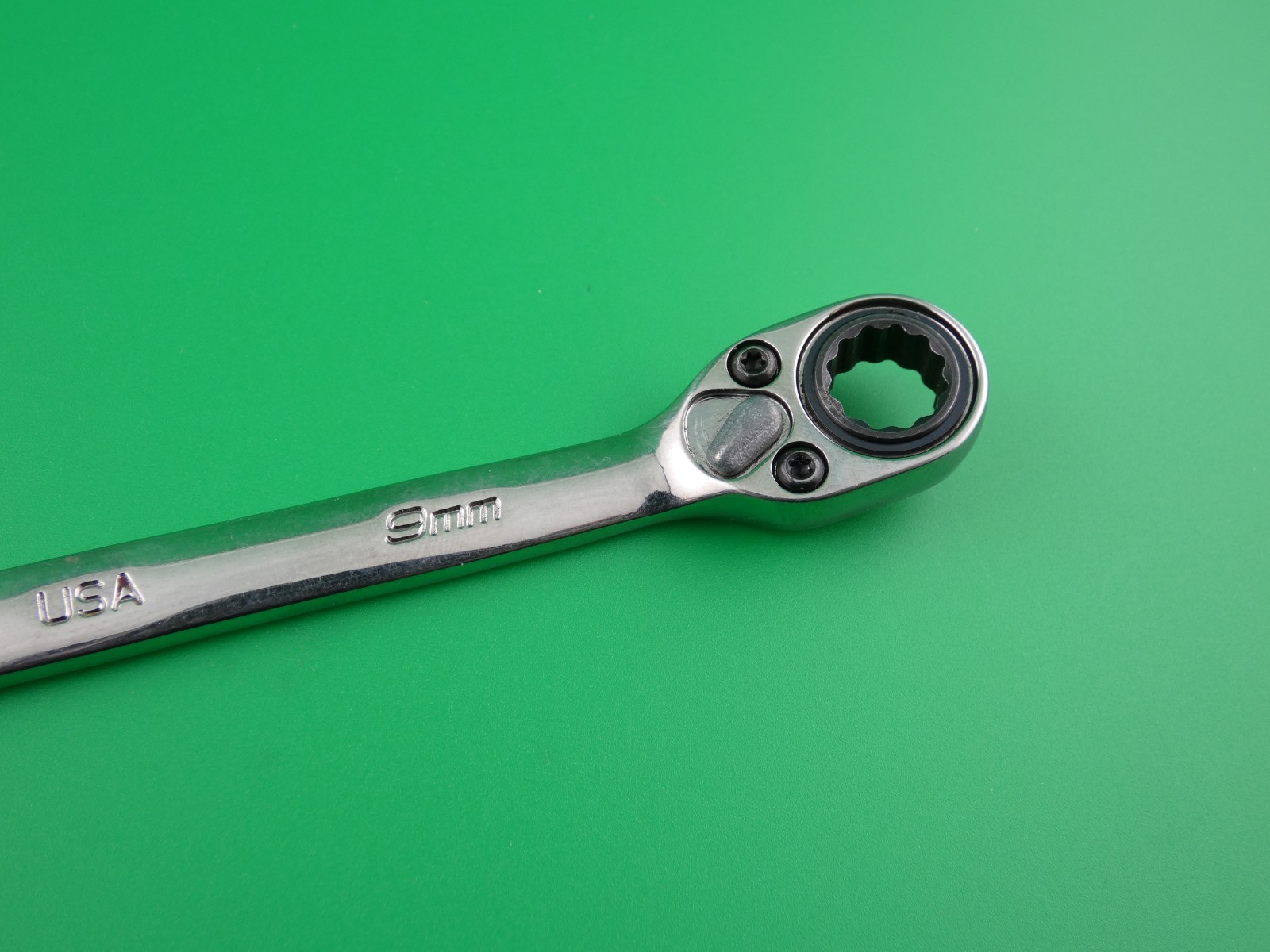 Snap-On USA 9mm Flank Drive Plus Reversible Ratcheting Wrench SOXRRM9