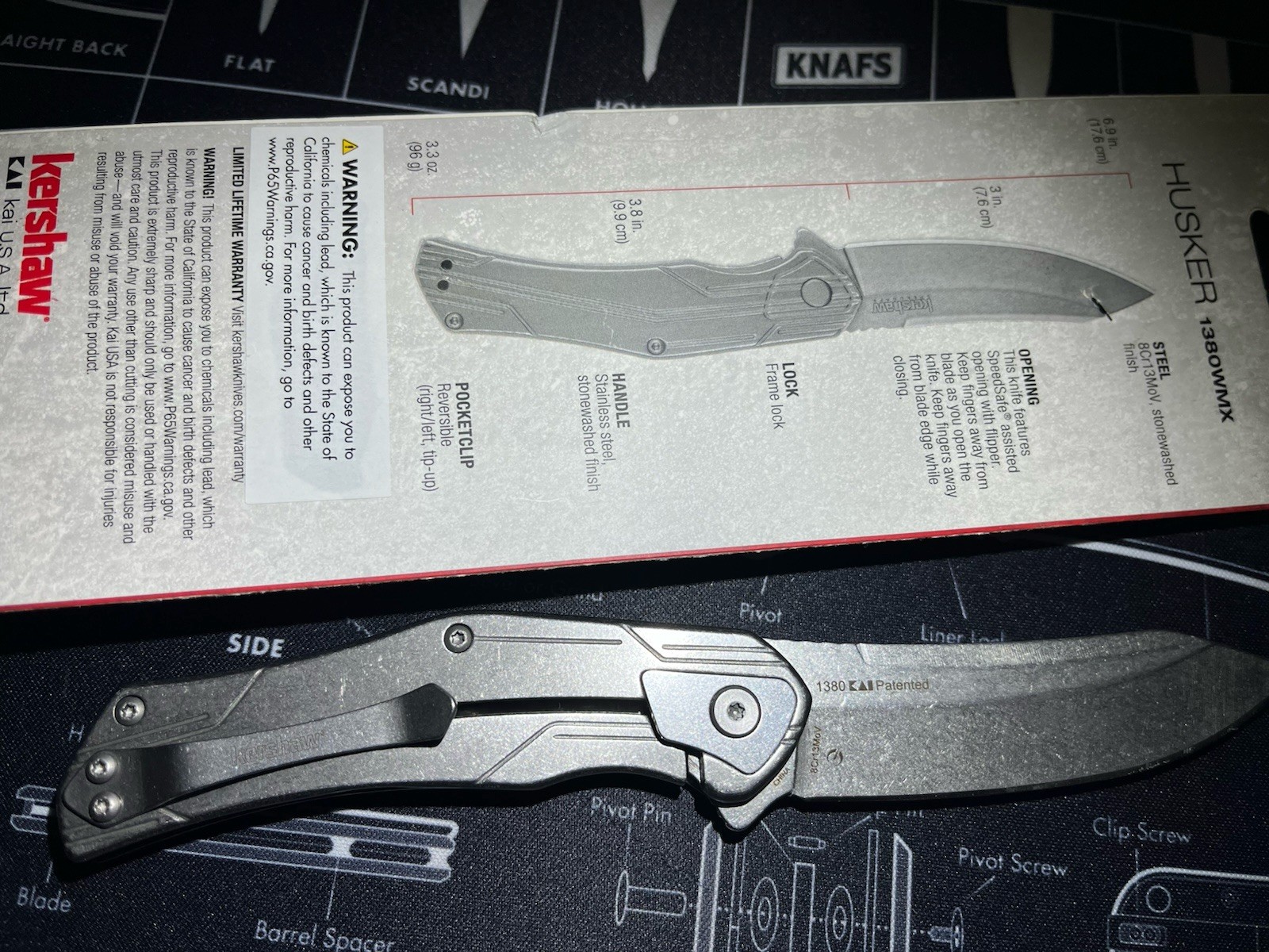 Kershaw «Husker» Pocket Knife Built in Flipper w/Assisted Opening #1380WMX