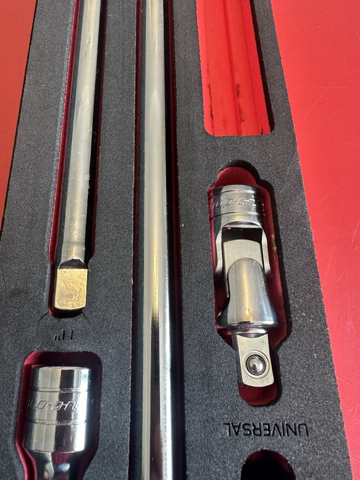 Snap On 9 pc 1/2 Drive Knurled Extension Accessory Set with PRO-FI Organization.
