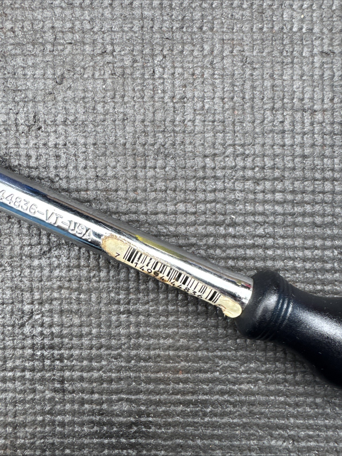 Sears Craftsman 12″ Flex Head Ratchet 3/8″ Drive Black 44836 VT USA Nos