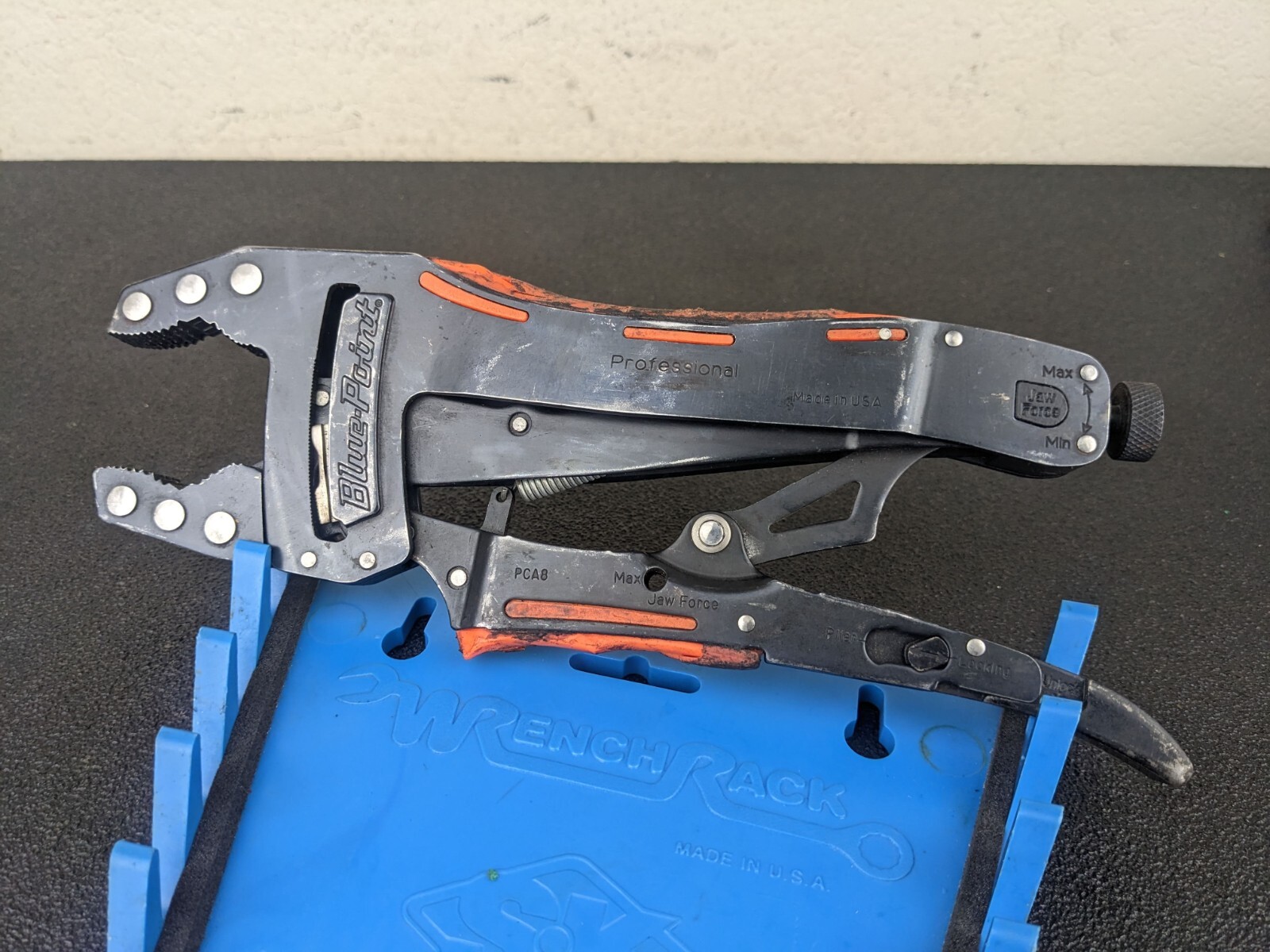 #bk538 BLUE POINT PROFESSIONAL JAW FORCE SELF LOCKING PLIER PCA8 USA