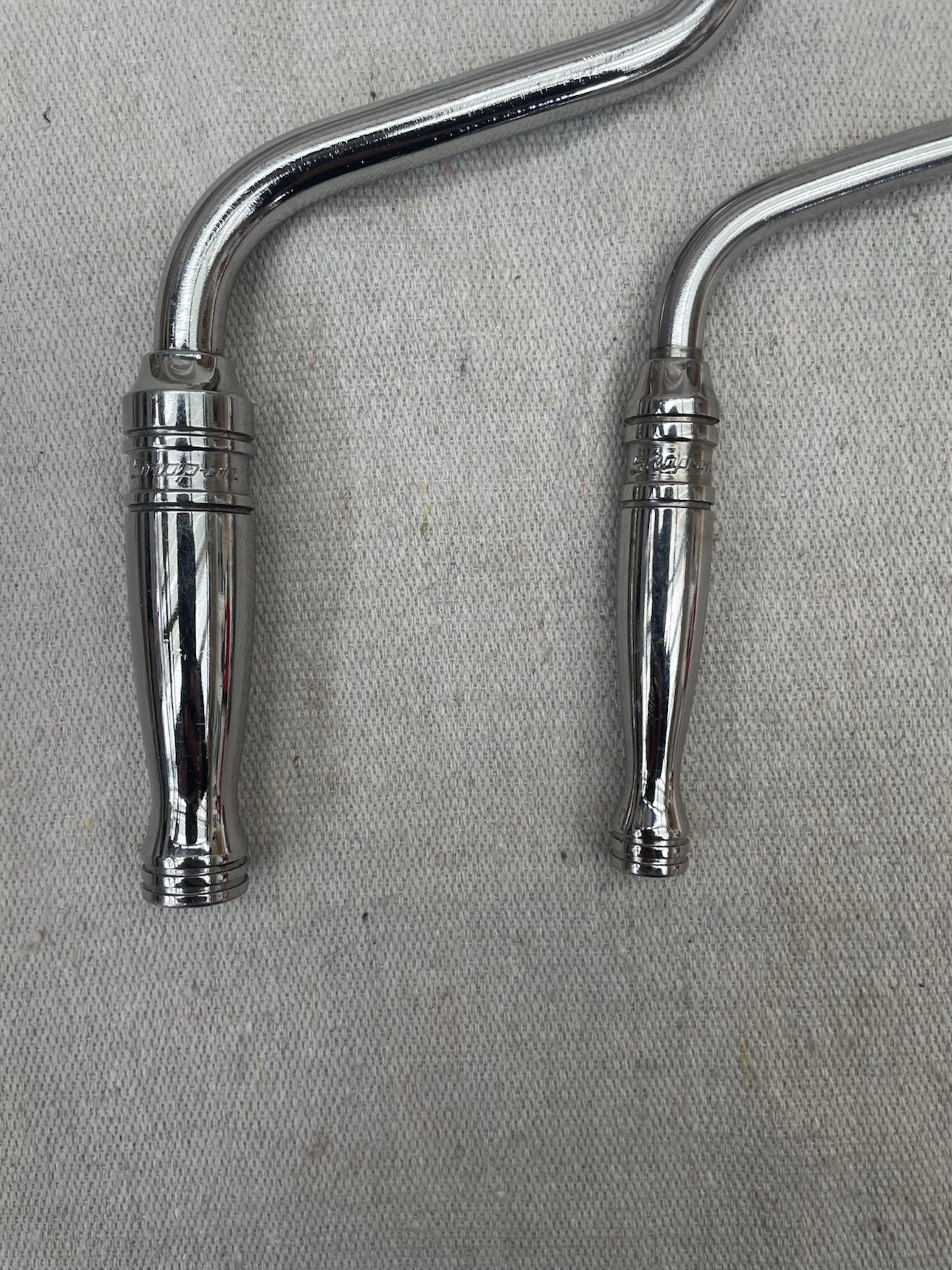 Snap-On TMS4LB 1/4” & F4LB 3/8” Drive Speeder Handle Wrench Set USA Chrome