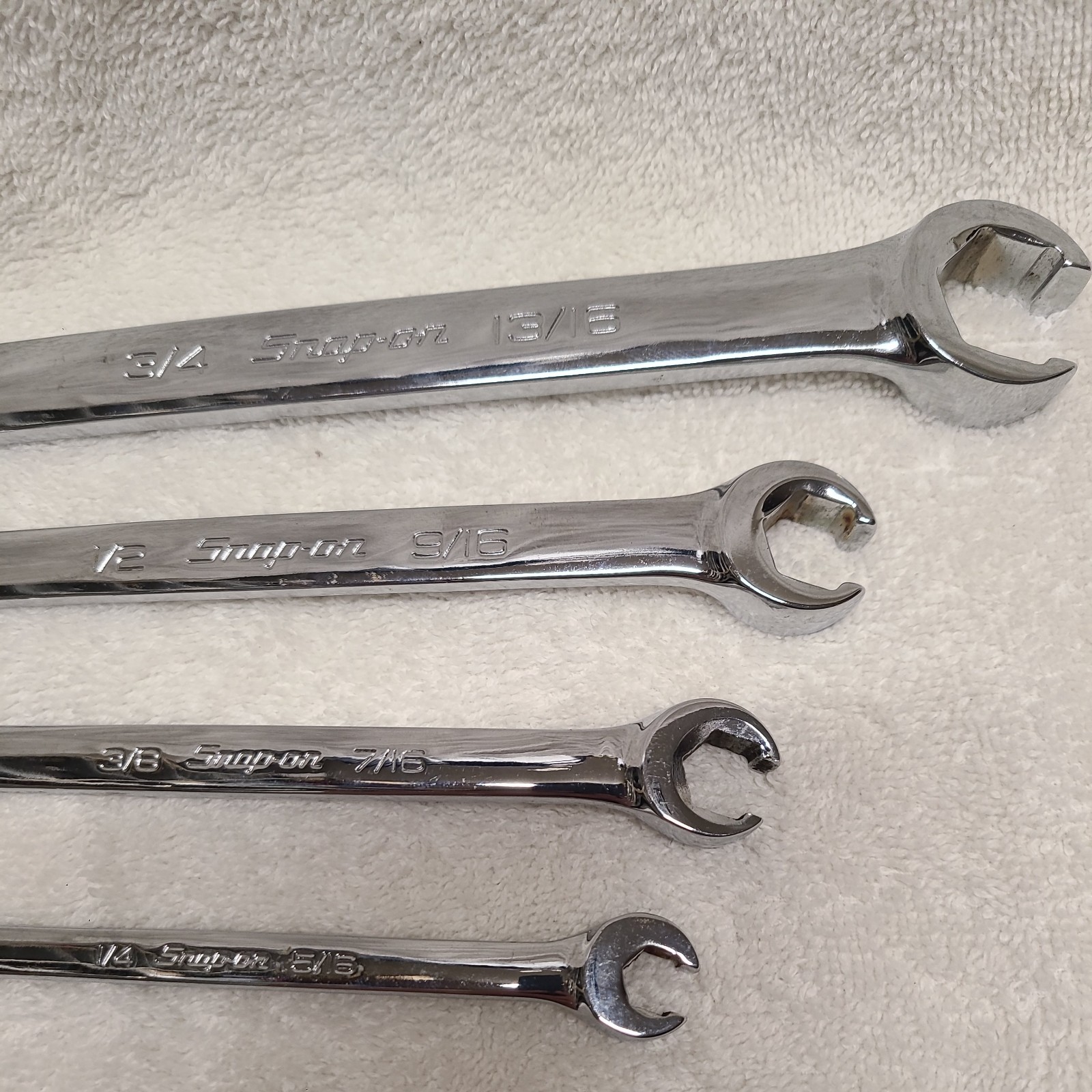 Lot 4 Snap-On Double End Flare Nut Wrench RXFS2426B RXFS1618B RXFS1214B RXFS810B