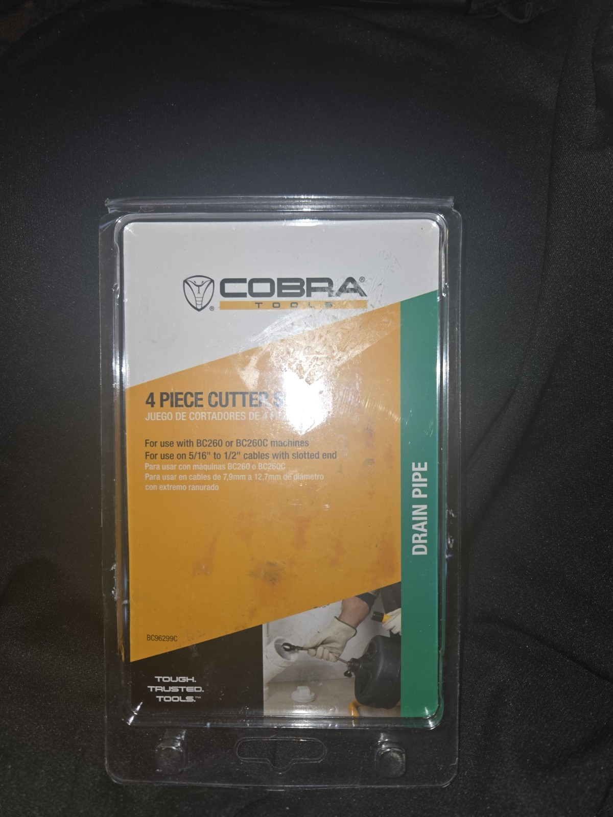 Cobra Tools 4piece Cutter Set Use W/ BC260 Or BC260C Drai. Pipes New