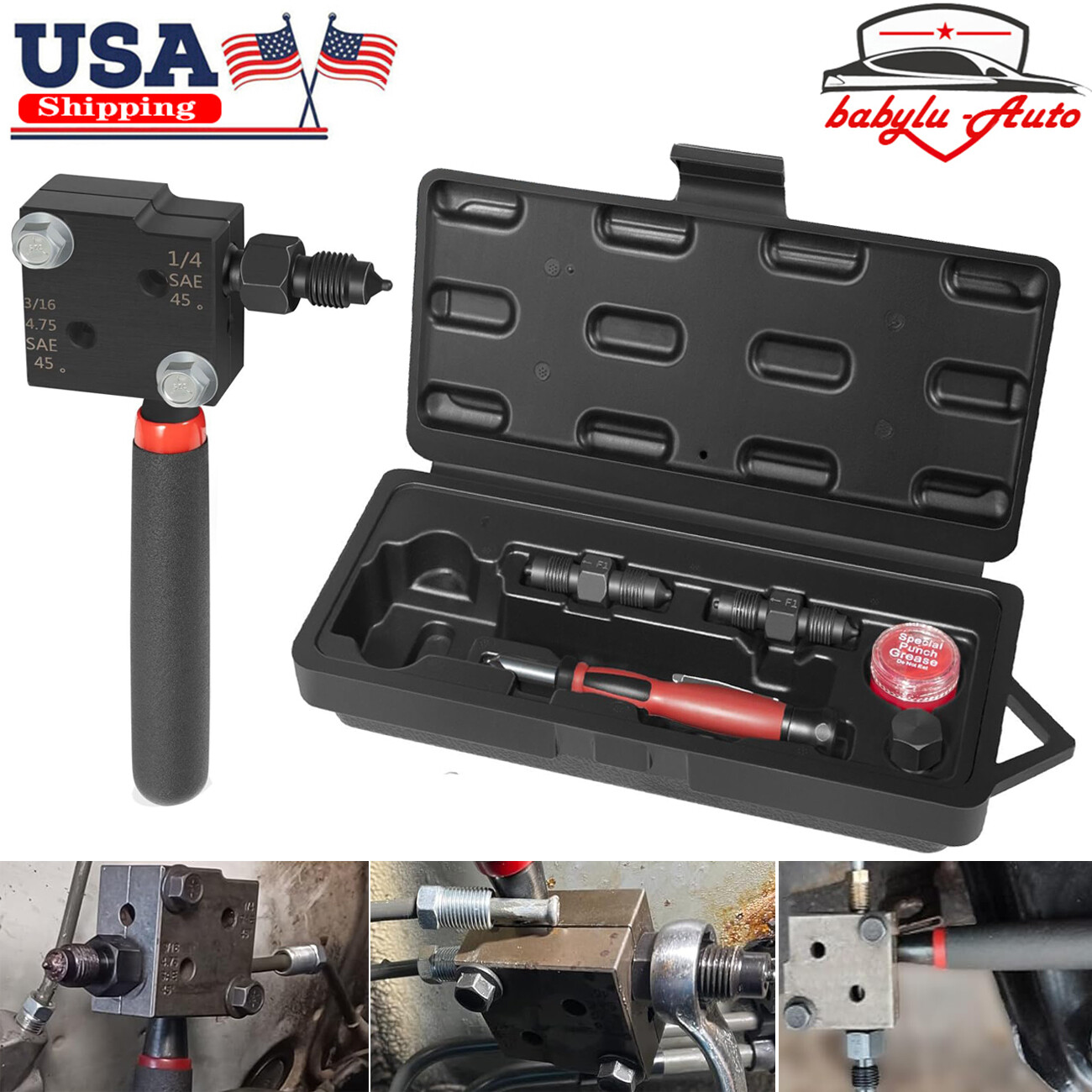 33260 Low Profile Brake Flaring Tool for 3/16″ and 1/4″ Tubing on Most Vehicles