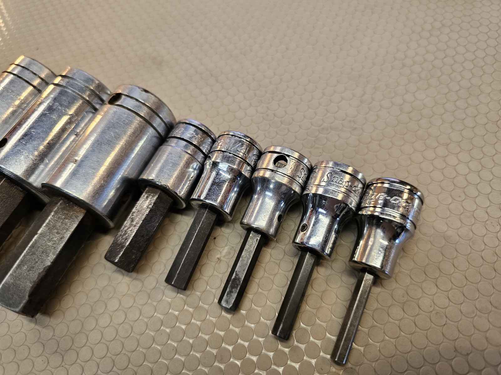 Snap-On Proto 8pc SAE Hex Allen Bit Socket Set 5/32″ to 5/8″ – 3/8″ 1/2″ Large