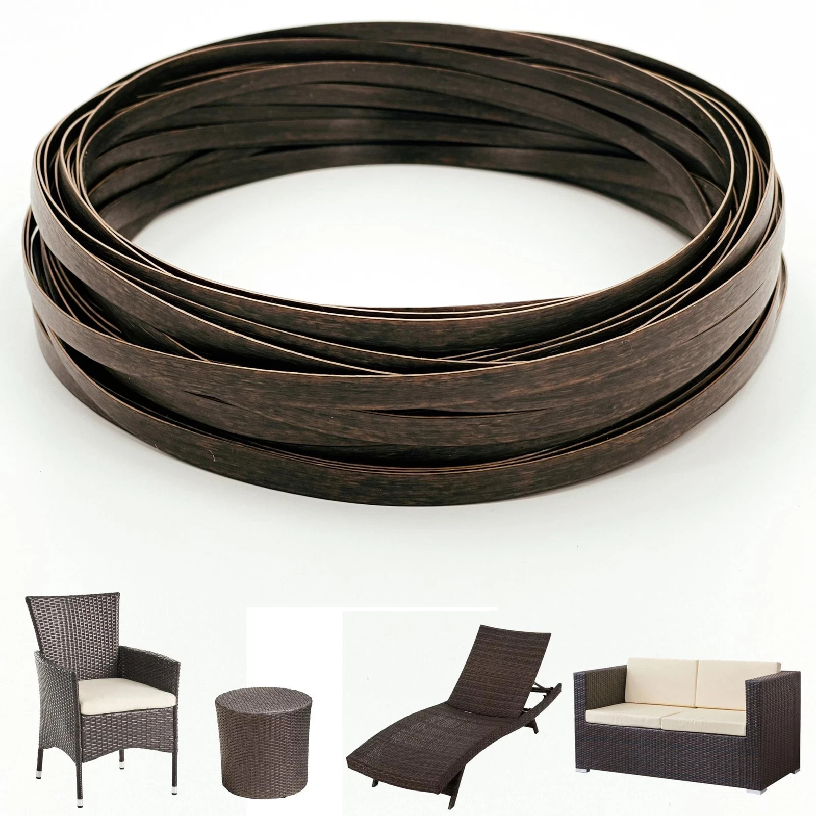 Laphivieh Wicker Repair Kit, Mottled Dark Brown, 0.55 Lbs, Brown