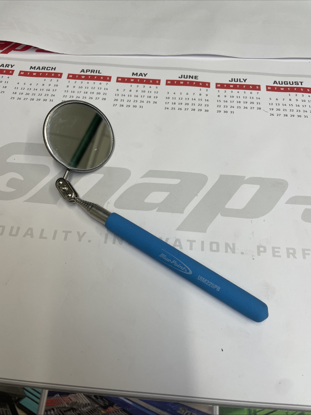 blue point 3ft extending mirror easy carry pocket size adjustable Snapon Blue